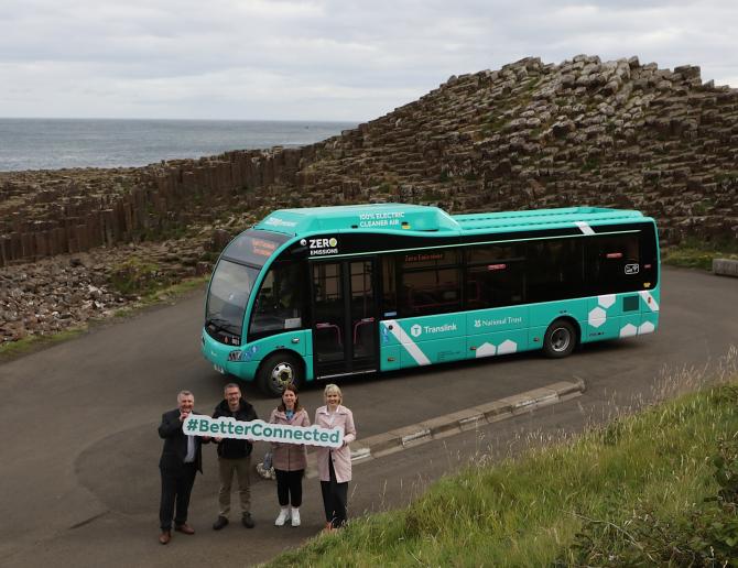  Translink and National Trust launch zero emission minibuses for popular Giant&rsquo;s Causeway service