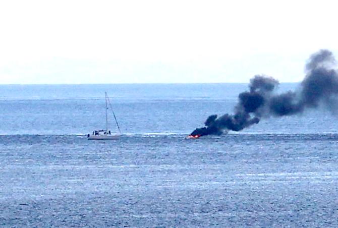 Vessel catches fire off North Antrim Coast